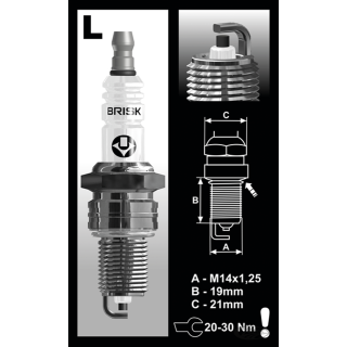 Each Brisk LR14YC spark plug