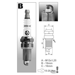 4PCK Brisk BR14YC Spark plug