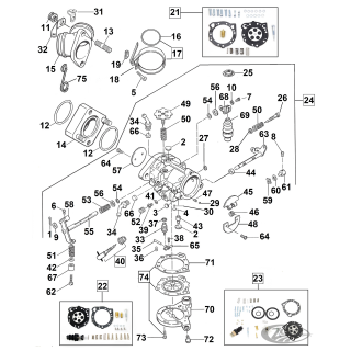 Tillotson gasket & hardwarekit w/acc pmp