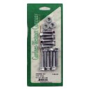 GW, rocker box top bolt kit. Flanged hex, chrome