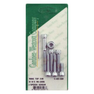 Getriebe Deckel Schrauben Kit chrom für Harley Softail 98-06