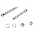 Hinterrad Achsspanner Bolzen Set Chrom für Harley...