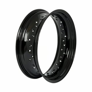 Dropcenter Felge 40 Loch schwarz für Harley Custom Umbau 6.00 X 16