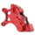 Left 6-piston caliper 14" red