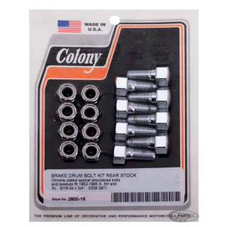Brake Drum Bolt Kt Rear XL66-78 Chr