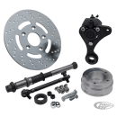 Blk disc brake cmpt, w/ axle, star hub