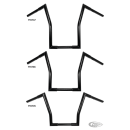 1" Square Fat Ape Hanger 17" BLK TBW
