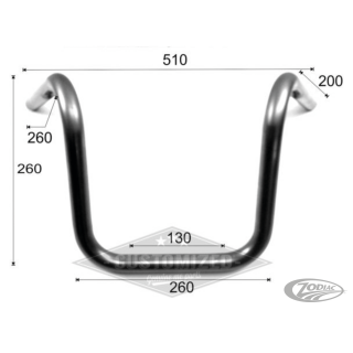 7/8" black Drag Bar 40" no dimples