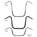 7/8" Handlebar Ape Hanger 12" BLK no dmp