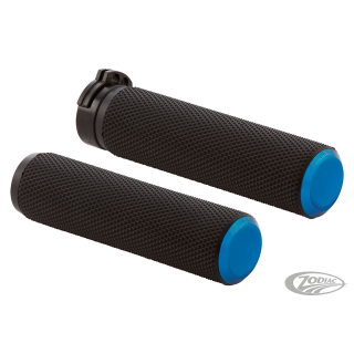 Knurled Fusion Grips - Blue cable