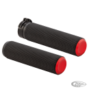 Knurled Fusion Grips - Red cable