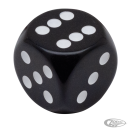 Dice shifter knob black w/ white dots