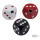 Dice shifter knob black w/ white dots