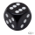 Dice shifter knob black w/ white dots