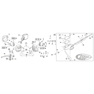 Handlebar control kit 72-81 polished