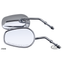 GZP Chrome tapered mirrors, 5" stem