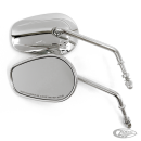 GZP Chrome tapered mirrors, 5" stem