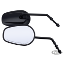 GZP Black tapered mirrors, 4" stem