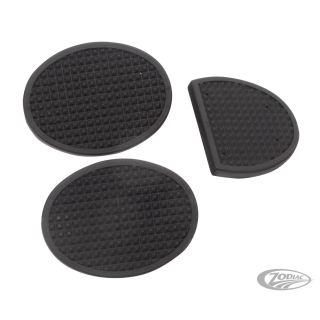 3Pc Clutch and brake pedal pad set Black