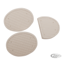 3Pc Clutch and brake pedal pad set White