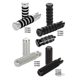 FWD ctrl Grooved pegs black ST18-UP