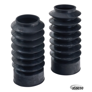 GZP Black rubber forkboots 49mm 7" long