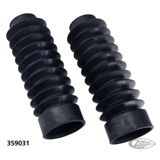 GZP Black rubber forkboots 49mm 9" long