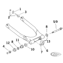 Axle adjuster set FLH/T84-96