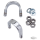 U-BOLT fr guard w/ nuts set of 2 WL CHR