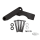 Blk Fender spacers FLH/T93-13 (incl bolt