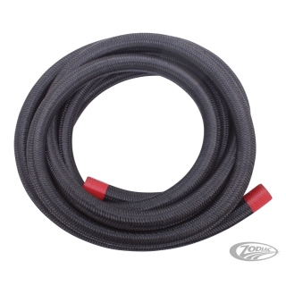 Black nylon braided hose 3/8"x305cm