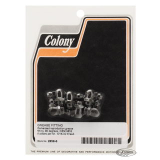 6-pck Colony Grease Fitting, chrome