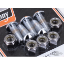Chrome disc screw&nuts 3/8-16x1" SBHS