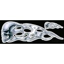 Chrome Skull Left decal 16.31"x5.37"