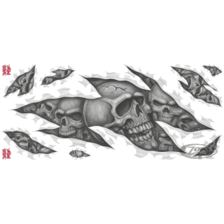 SKULL SET RIGHT DECAL 12"X28"