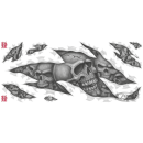 SKULL SET RIGHT DECAL 12"X28"
