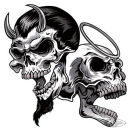 EVIL N GOOD 6X8IN DECAL