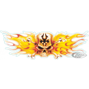 Mini Decal Flaming Skulls