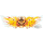 Mini Decal Flaming Skulls