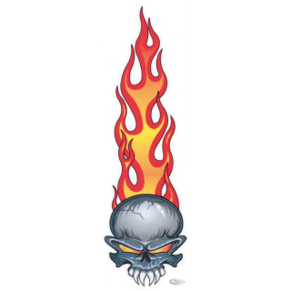 Fang Skull decal 2.71"x8.49"