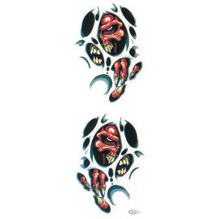 Shred Skull decal 2.75"x4" (2x)