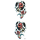 Shred Skull decal 2.75"x4" (2x)