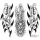 Bio skull set decals 3.75" x 10"