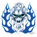 BIO SKULL BLUE FLAME 11,5"X11,75"