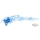 Blue skull right decal 2 5/8"x8"