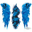 Blue skull set decals 4" x 10.3"