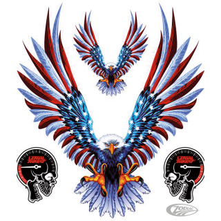 USA EAGLE ATTACK DECAL 6X8 IN DECAL