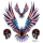 USA EAGLE ATTACK DECAL 6X8 IN DECAL