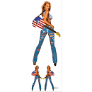 USA GUITAR BABE  3"X10"