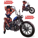 PIN UP BIKE 6X8IN DECAL